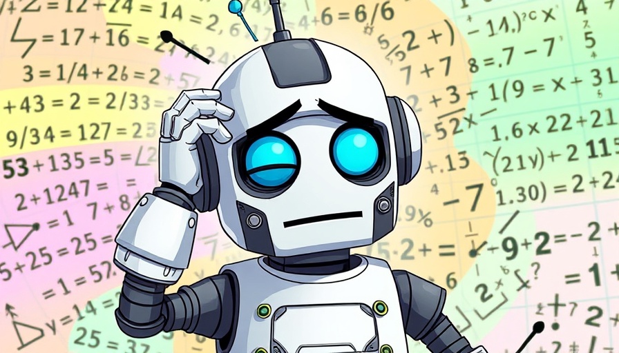 Humorous robot puzzled by math equations, OpenAI AI Coding Problems.