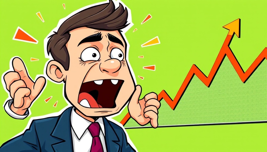 Cartoon of businessman's expressions with declining meme coin graph, pop art style.