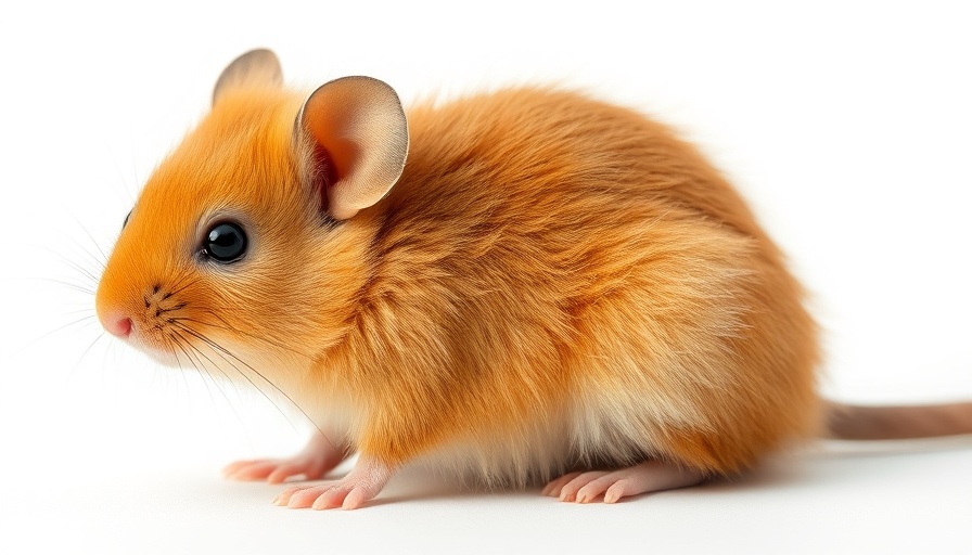 Golden-brown mouse showcasing de-extinction technology close-up.