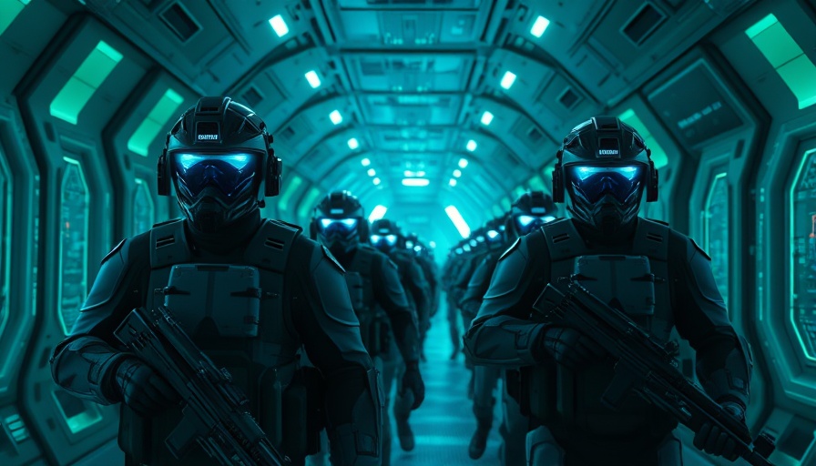 Futuristic AI Agents in a cyber setting advancing