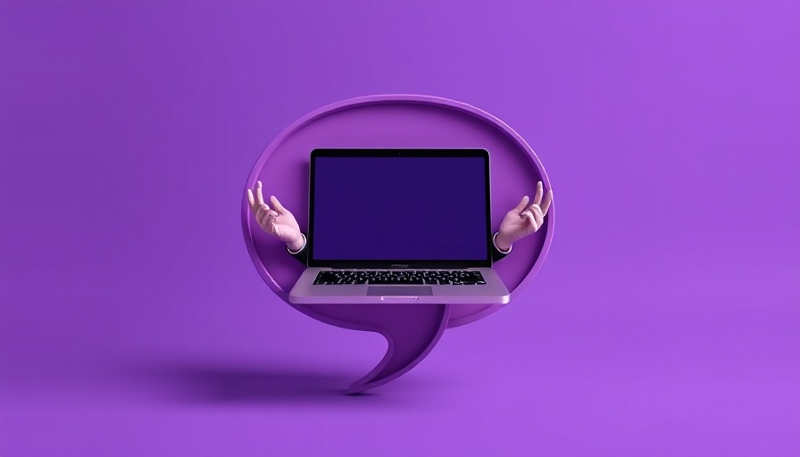 Colorful Pop Art laptop with speech bubble and hands, general AI agent Manus
