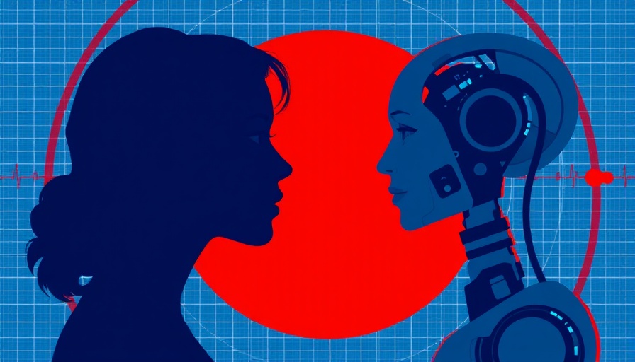 AI Impact on Free Speech in Academia visualized with robot and woman silhouette.