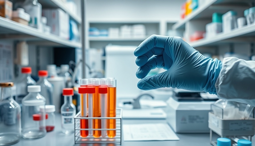 Laboratory worker handling test tubes for HIV prevention shots.