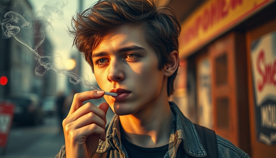 Artistic depiction of cannabis use with abstract smoke