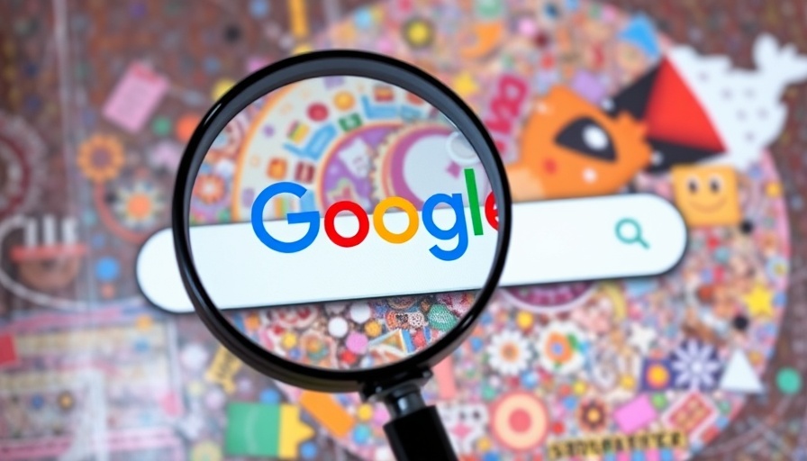 Google AI Search Competition artwork with magnifying glass.