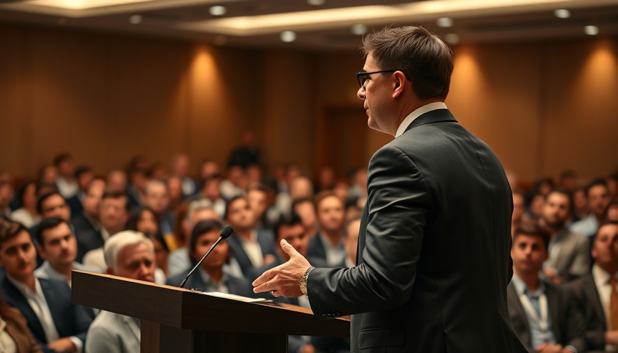 Speaker at conference discussing AI future and dignity.