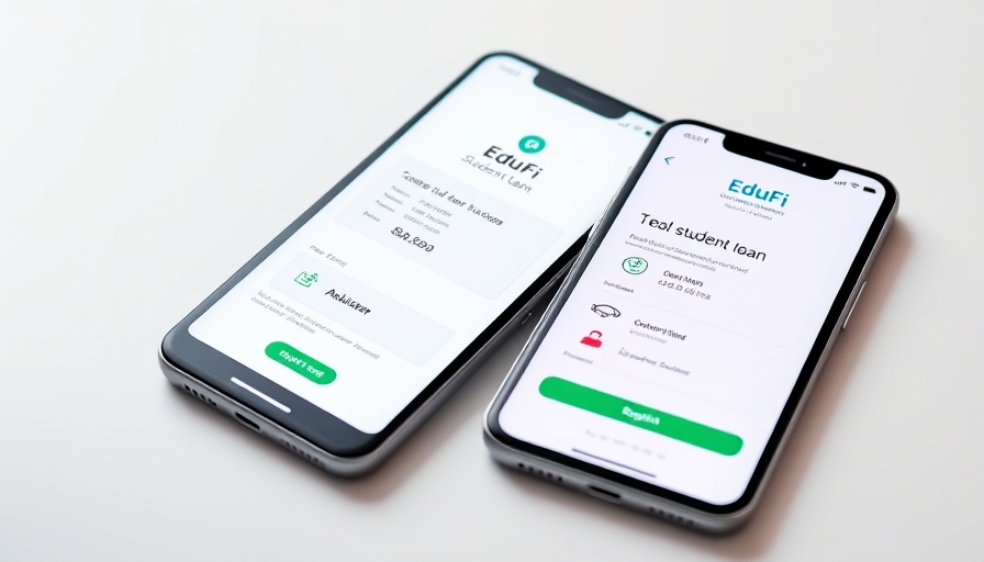EduFi student loans app interface on smartphones in Pakistan.