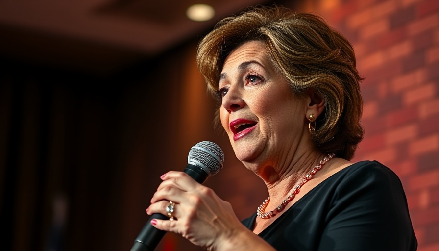 Education Secretary AI Blunder: Woman speaking passionately on stage.