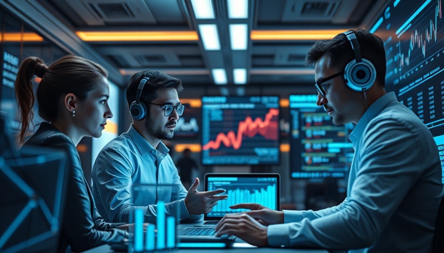 AI visualization tools for finance displayed on digital screens in modern office