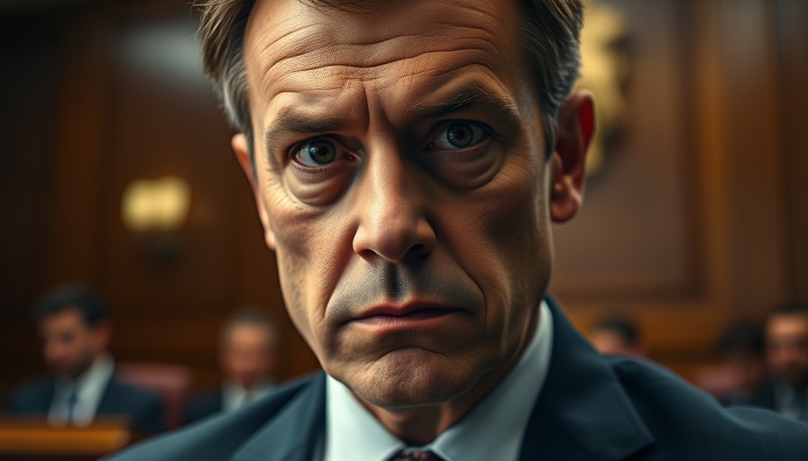 Close-up of intense person in courtroom, showcasing focus; Meta courtroom mistake.