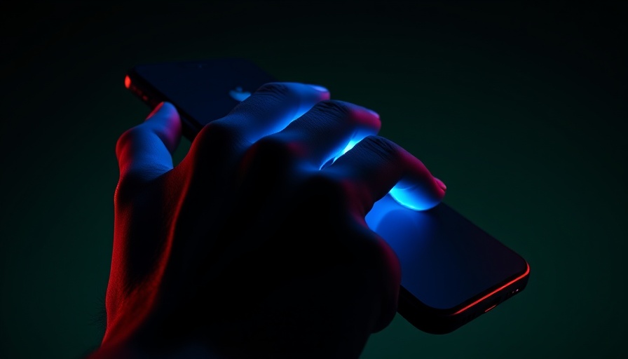 Moody image of a hand on smartphone, Microsoft AI Copying Messages.