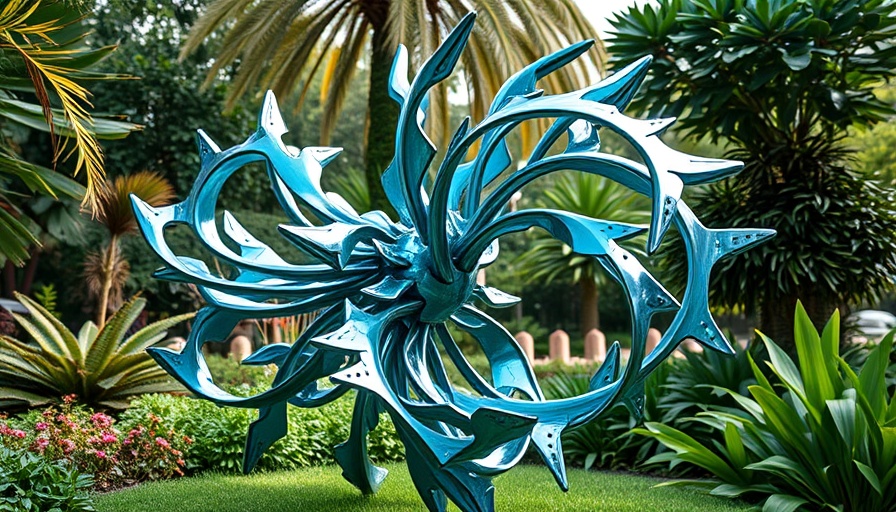 Mark Zuckerberg's unusual teal sculpture gift to Priscilla Chan in garden