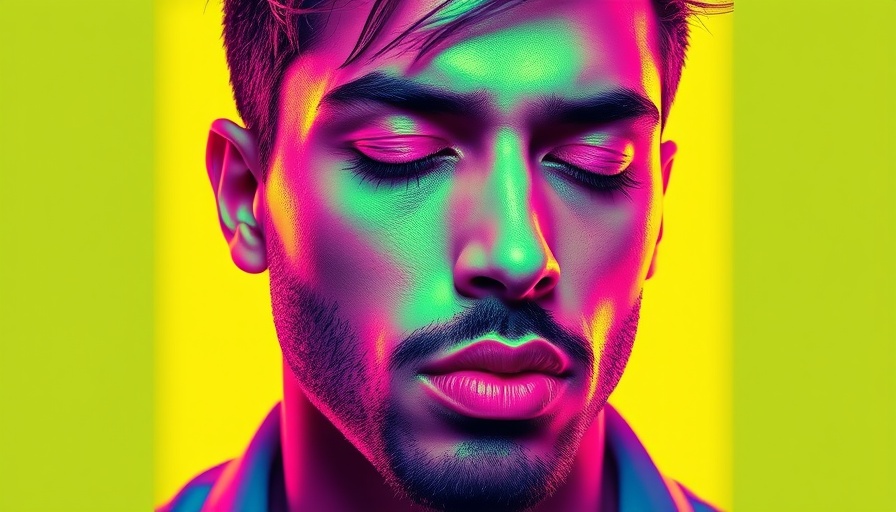 Abstract neon portrait with colorful reactions to Trump Surgeon General Pick