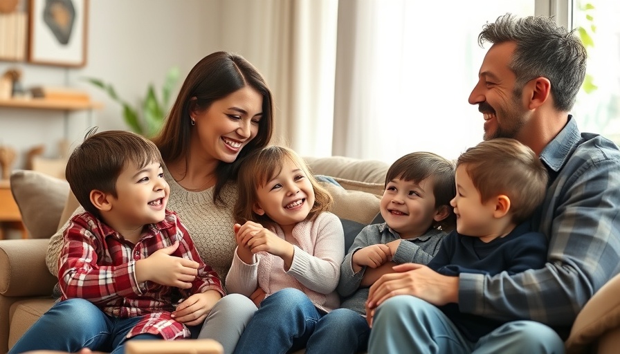 Family enjoying quality time in well-lit room, personalized gene-editing drug context.