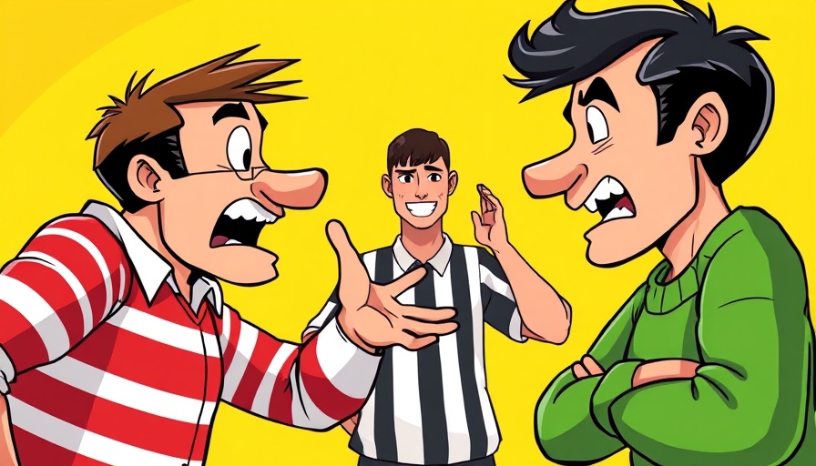 Cartoon conflict scene illustrating interpersonal relationship dynamics.