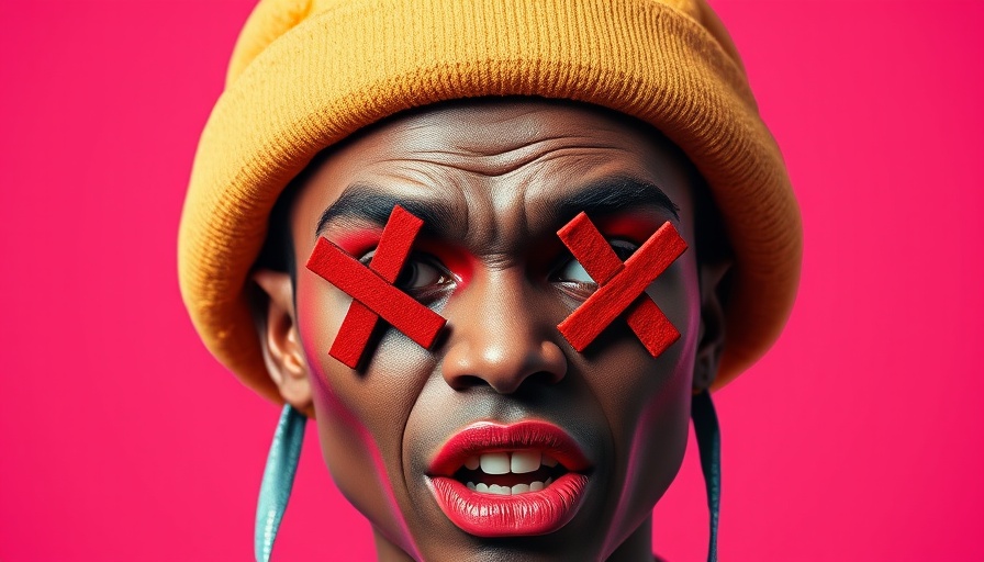 Pop Art person with DOGE hat and red crosses on eyes.