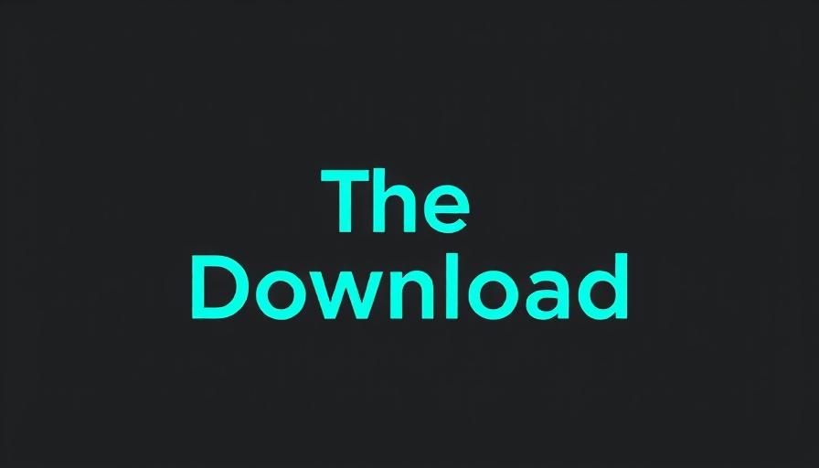 Minimalist 'The Download' logo on black background, forces reshaping AI.