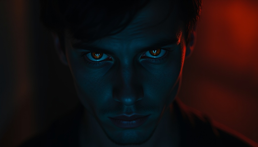 Cinematic portrait with vivid glowing eyes symbolizing Meta AI investment in Scale.ai.