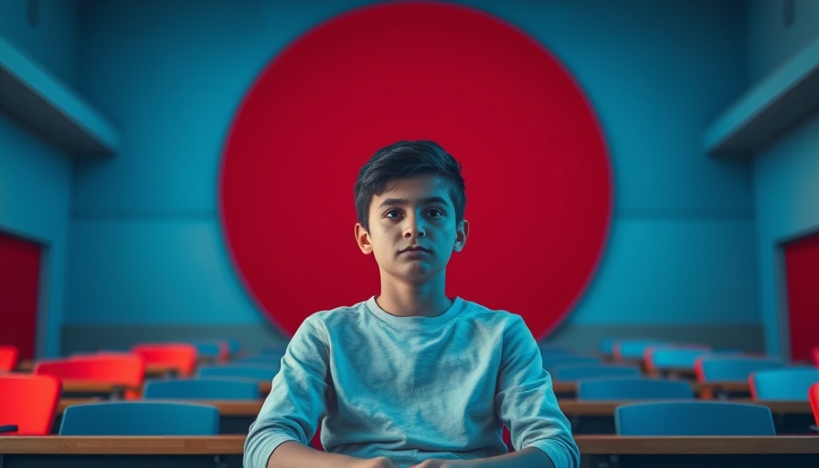 Conceptual representation of AI use among college students in a colorful classroom.