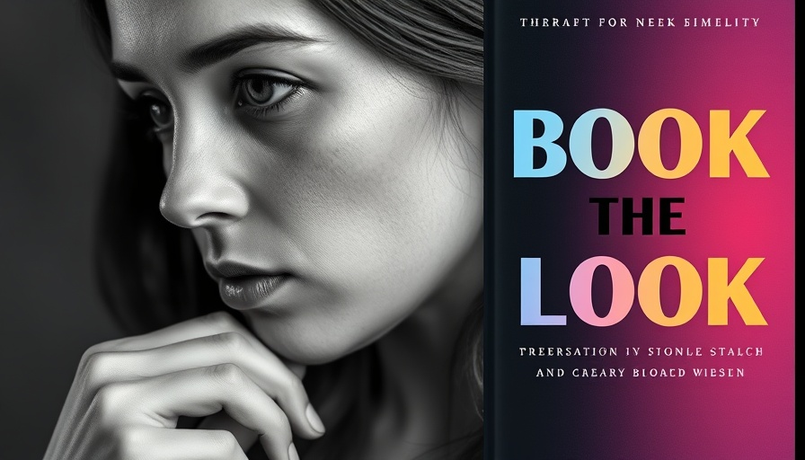 Monochrome portrait and vibrant book cover on AI influence