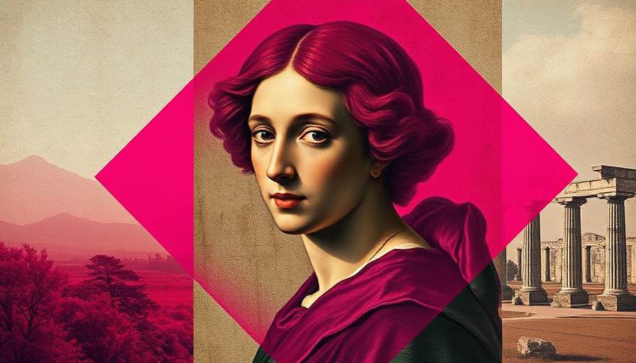 Abstract art blending classical influences with modern geometric forms, AI regulations and digital art protections.