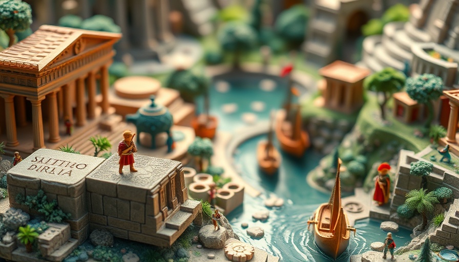 Aeneas transforms historical research into an intricate diorama with ancient scenes.