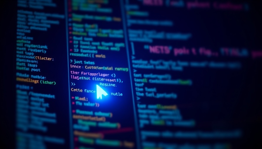 Glowing digital cursor on computer code, Cursor Bugbot AI Tool.