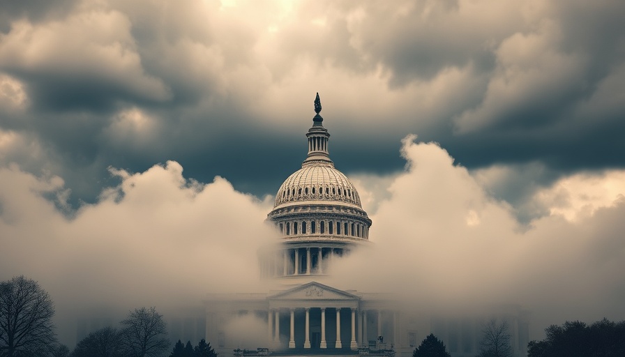 US Capitol surrounded by smoke, highlighting climate and AI oversight issues.