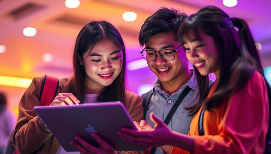 Dynamic young Asians engaging with technology at Chinese universities.