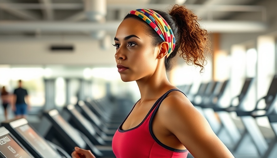 Young woman on treadmill doing 12-3-30 workout in gym.