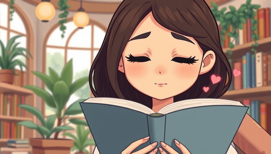 Mindful poetry reading in a cozy library setting