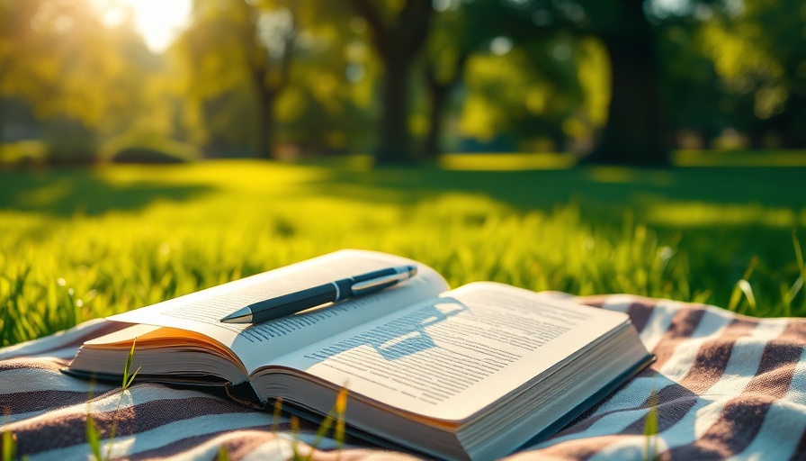 Christian yoga reflection scene with book in sunlit park