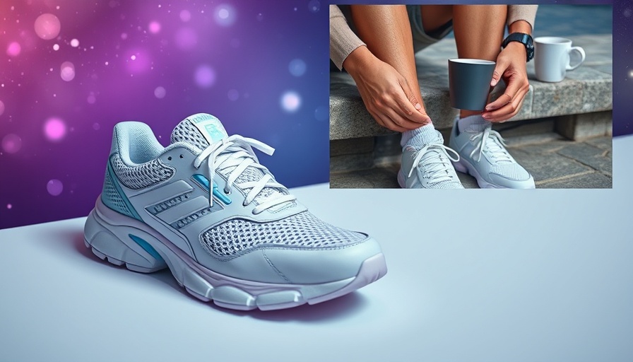 Stylish pastel walking sneakers with cosmic background.