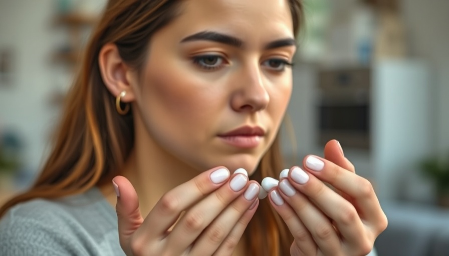 Young woman taking iron supplements for iron deficiency.
