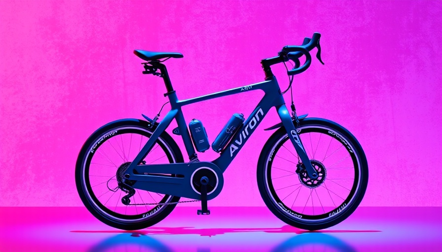 Stylized Aviron Fit Bike with vibrant digital display.