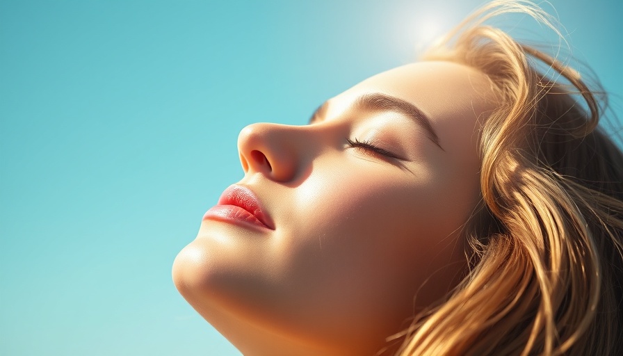 Calm woman meditating, serene blue sky, weekly horoscope theme.