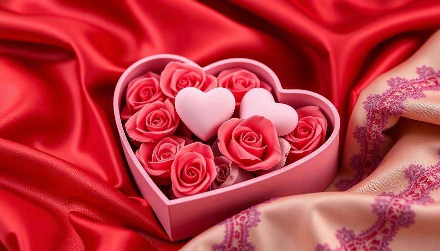 Elegant Valentine's Day gifts with red and purple accents.