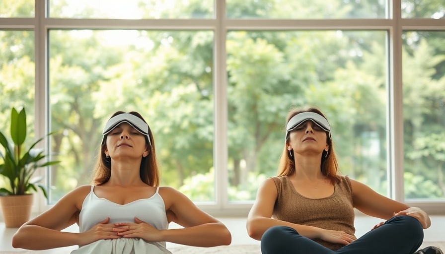 Women meditating with eye masks in psilocybin retreats setting.
