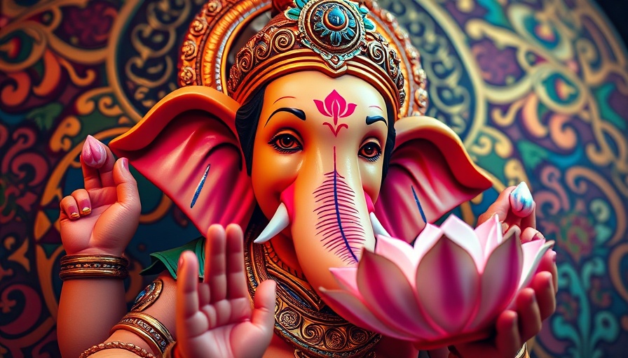 Yoga inner bliss represented by Lord Ganesha in detailed artwork.