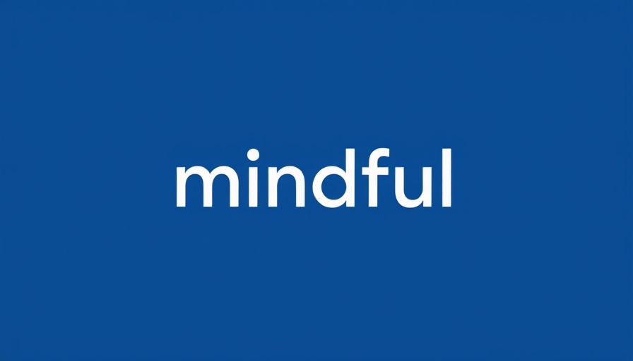 Mindful yoga logo on blue background with text reading 'mindful'.