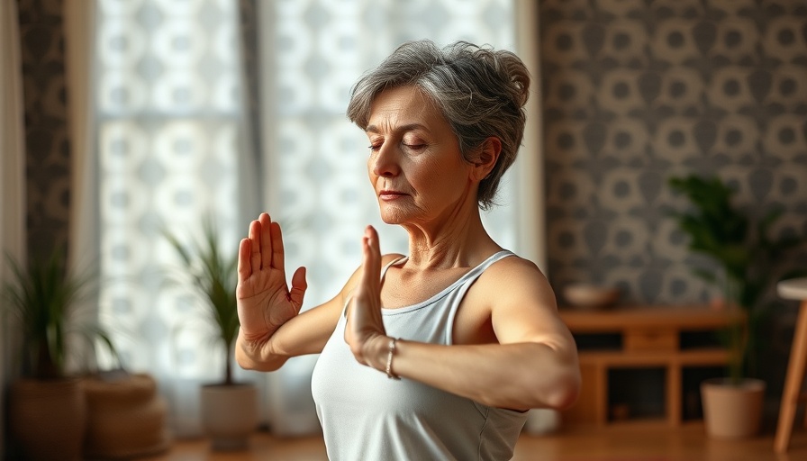 Woman practicing yoga in a serene studio, harmonious hips focus.