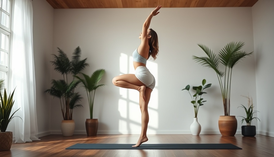 Focused woman practicing 60 Min Detox Yoga Flow in serene studio.