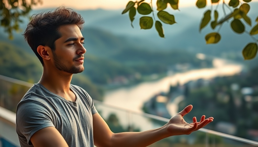 Transform Course for Yoga Practitioners: Man practicing yoga on terrace.