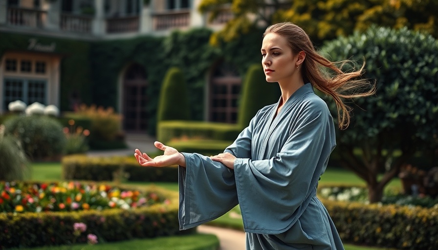 Mindfulness in yoga concept with woman in peaceful movement