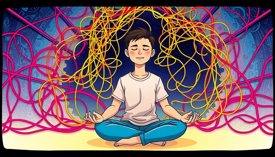 Illustrative meditation scene showing how mindfulness works to break bad habits.