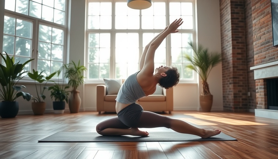 Vinyasa Yoga for proper posture, bridge pose in bright room.