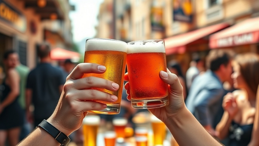 Brew parties in Memphis featuring cheers with colorful mugs.