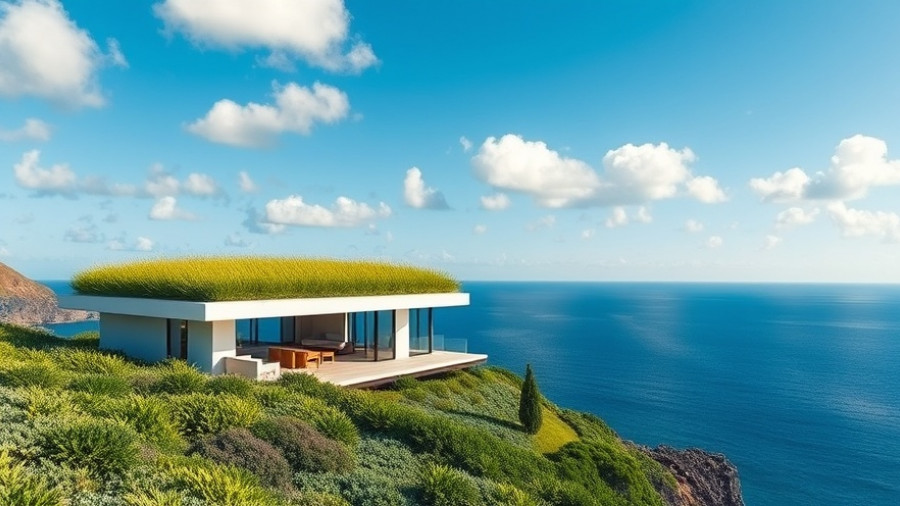 Always House coastal design with grass roof and ocean view