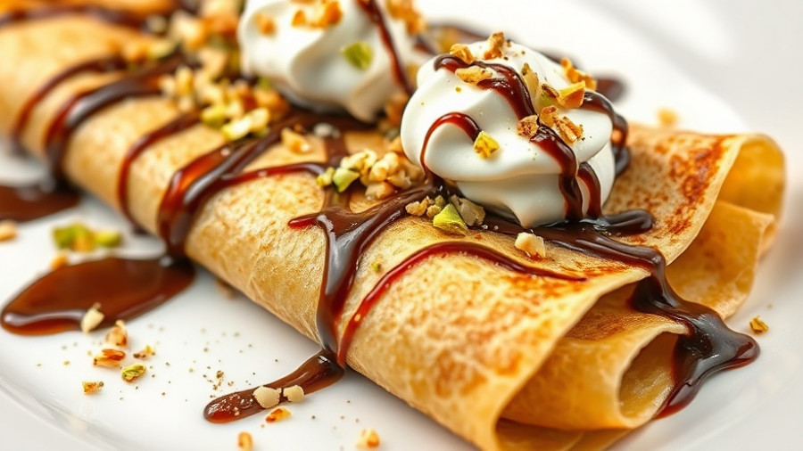 Chocolate and pistachio crepe showcasing Memphis food scene.