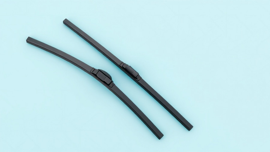 Winterize wiper blades on light blue background.